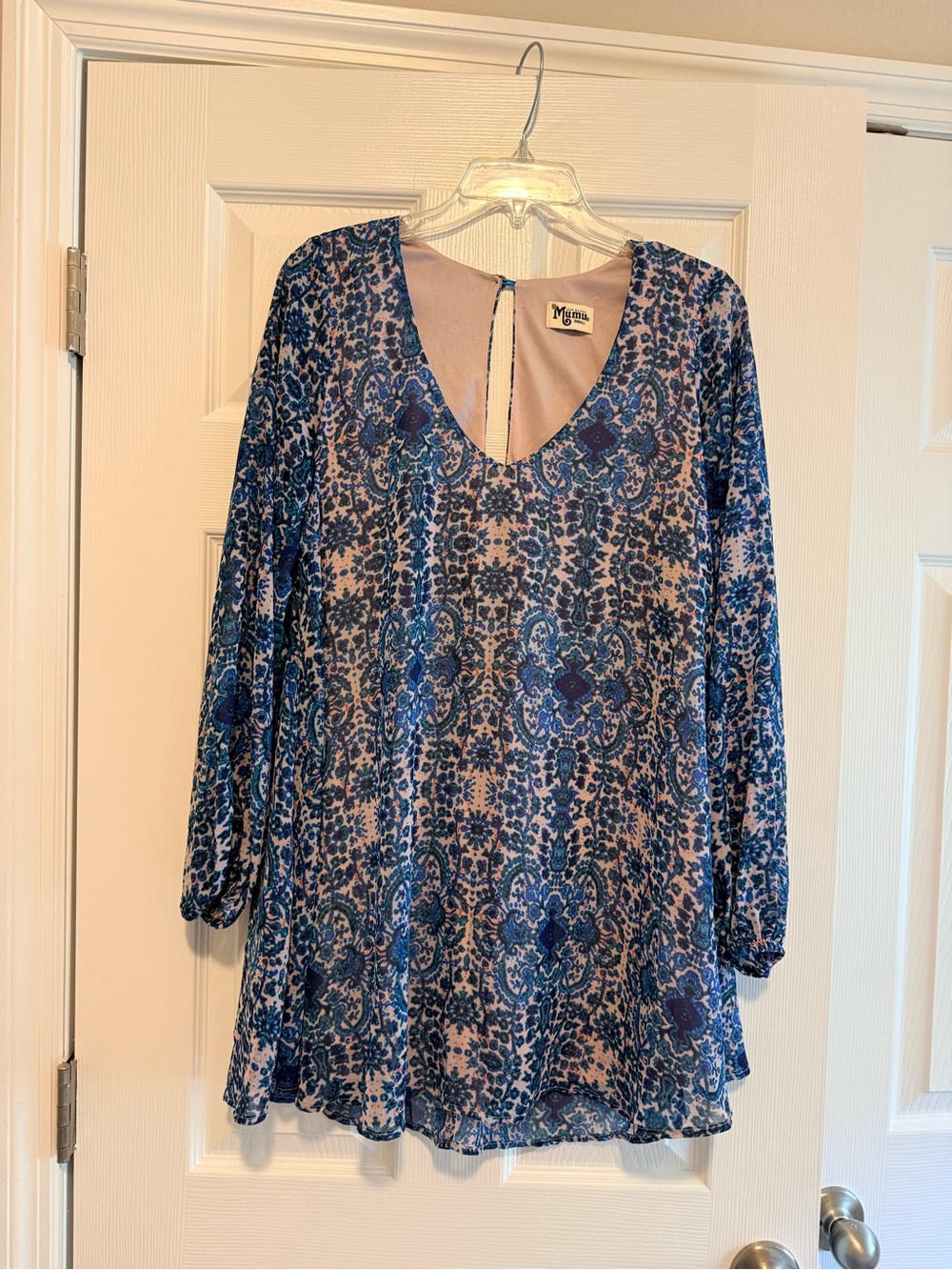 Show Me Your Mumu Blue and Lavender dress